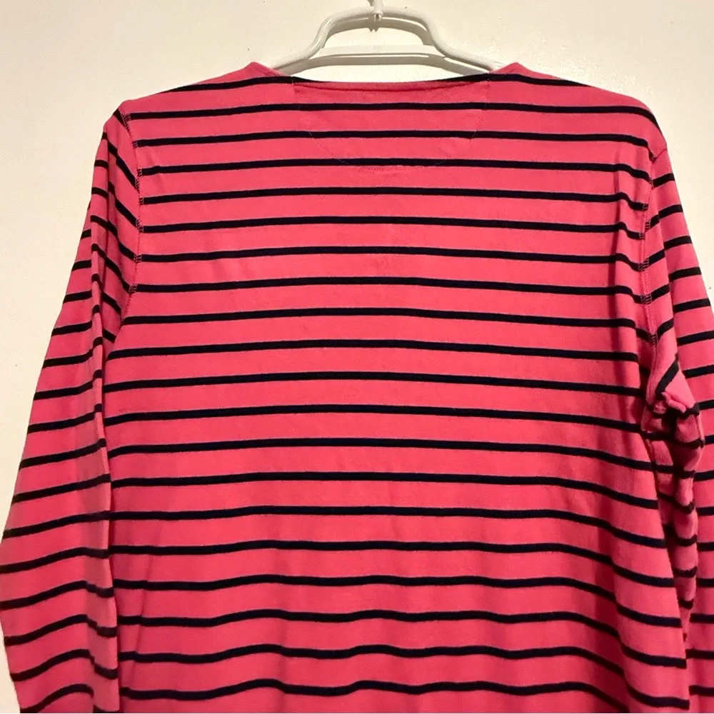 Lauren Ralph‎ Lauren Pink Striped Top Women’s Size XL Pullover LongSleeve - Picture 6 of 10